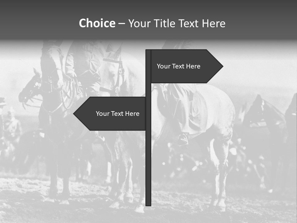 Riders Military Image PowerPoint Template