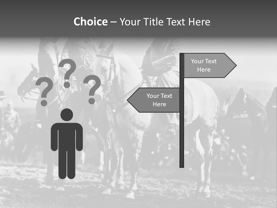 Riders Military Image PowerPoint Template