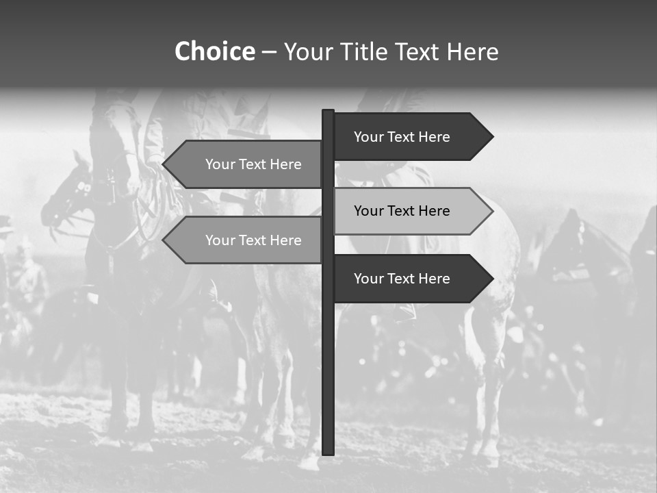 Riders Military Image PowerPoint Template