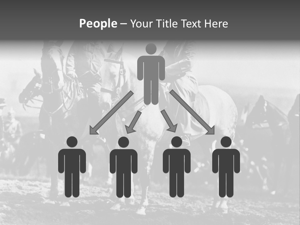 Riders Military Image PowerPoint Template
