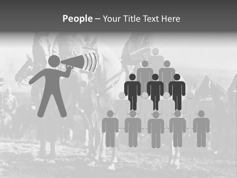 Riders Military Image PowerPoint Template