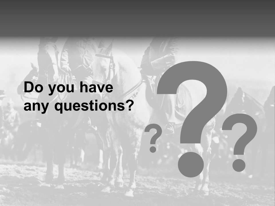 Riders Military Image PowerPoint Template