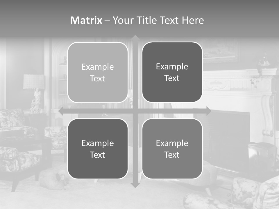 Typical Interior Of 70-80 Years America PowerPoint Template