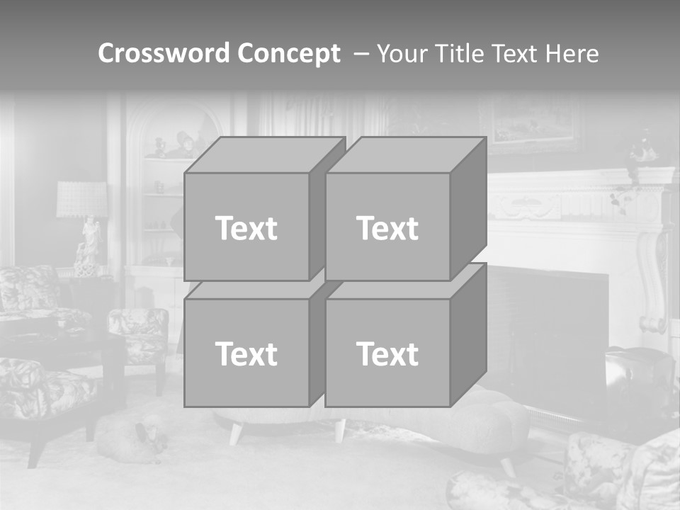 Typical Interior Of 70-80 Years America PowerPoint Template