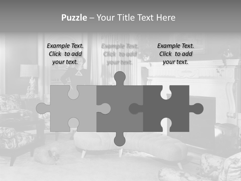 Typical Interior Of 70-80 Years America PowerPoint Template