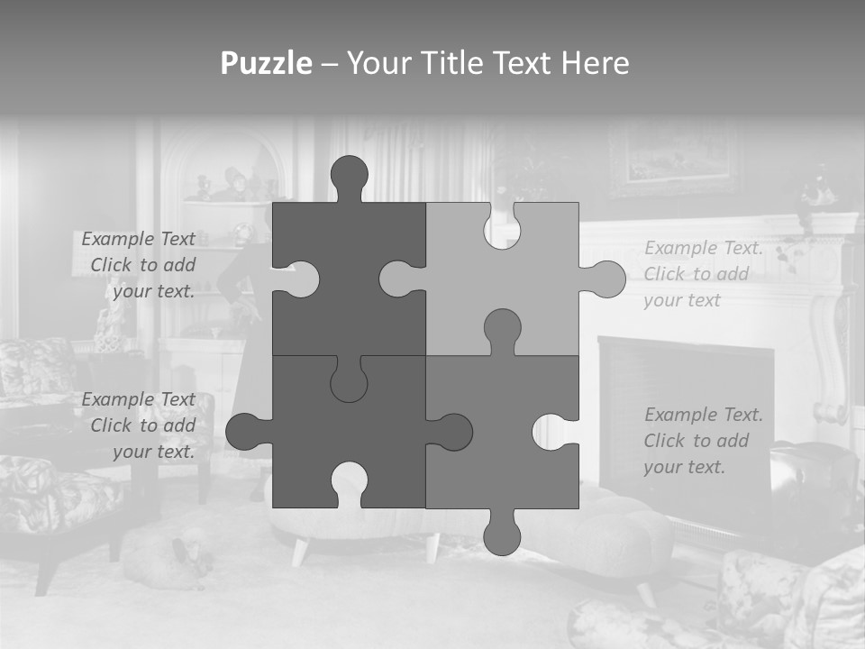 Typical Interior Of 70-80 Years America PowerPoint Template