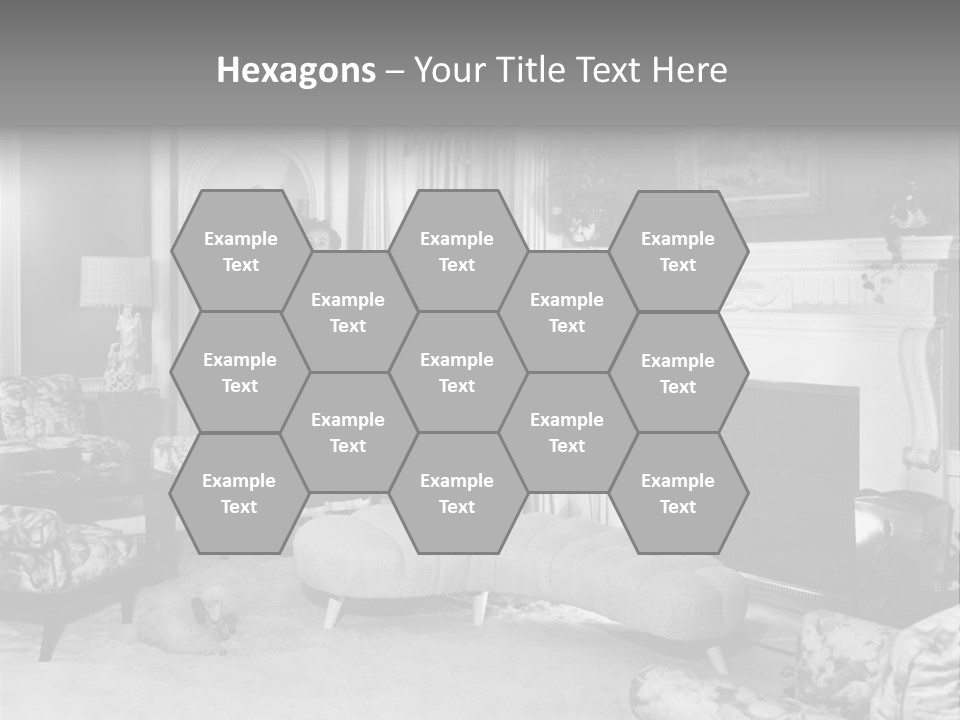 Typical Interior Of 70-80 Years America PowerPoint Template