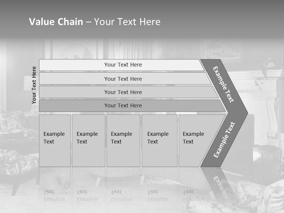 Typical Interior Of 70-80 Years America PowerPoint Template