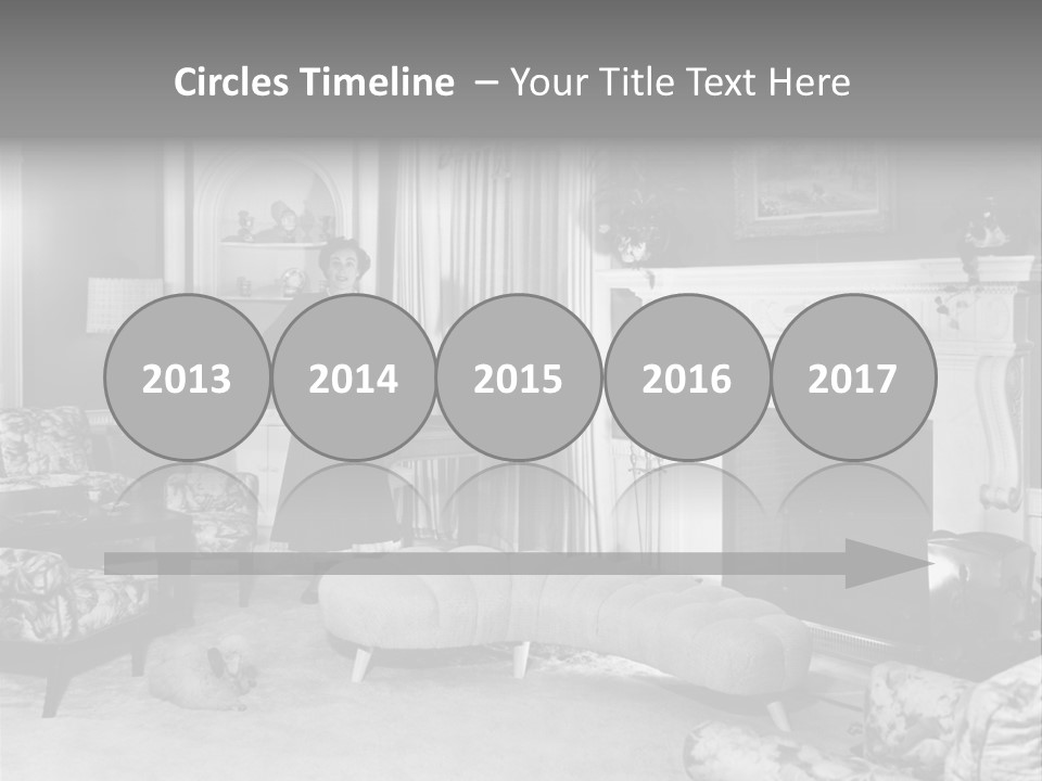 Typical Interior Of 70-80 Years America PowerPoint Template