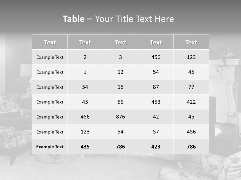 Typical Interior Of 70-80 Years America PowerPoint Template