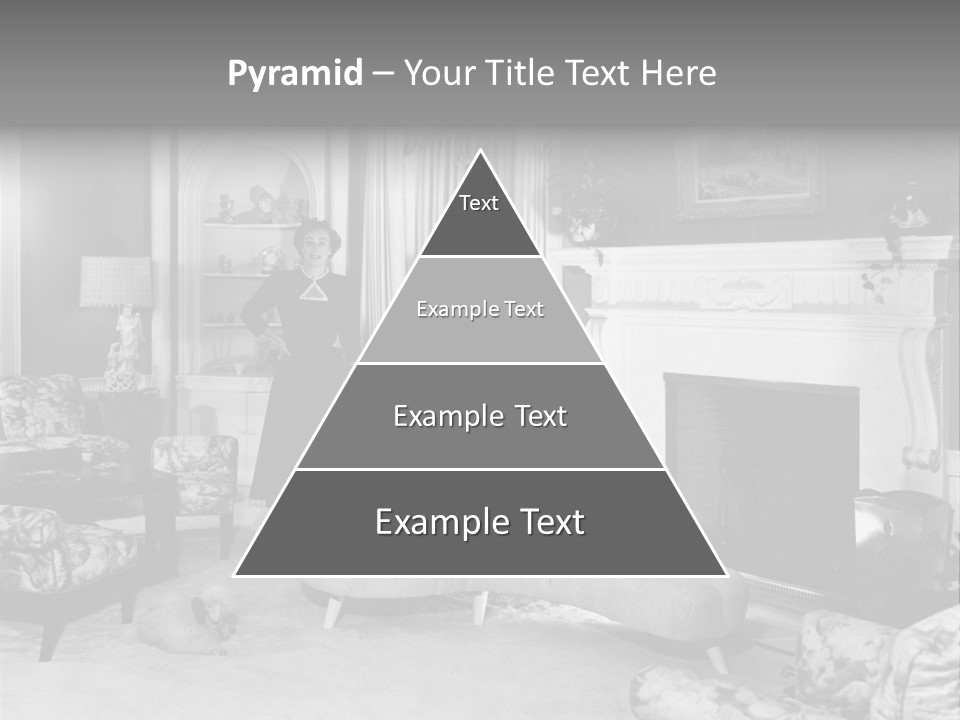 Typical Interior Of 70-80 Years America PowerPoint Template