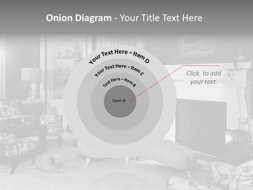 Typical Interior Of 70-80 Years America PowerPoint Template