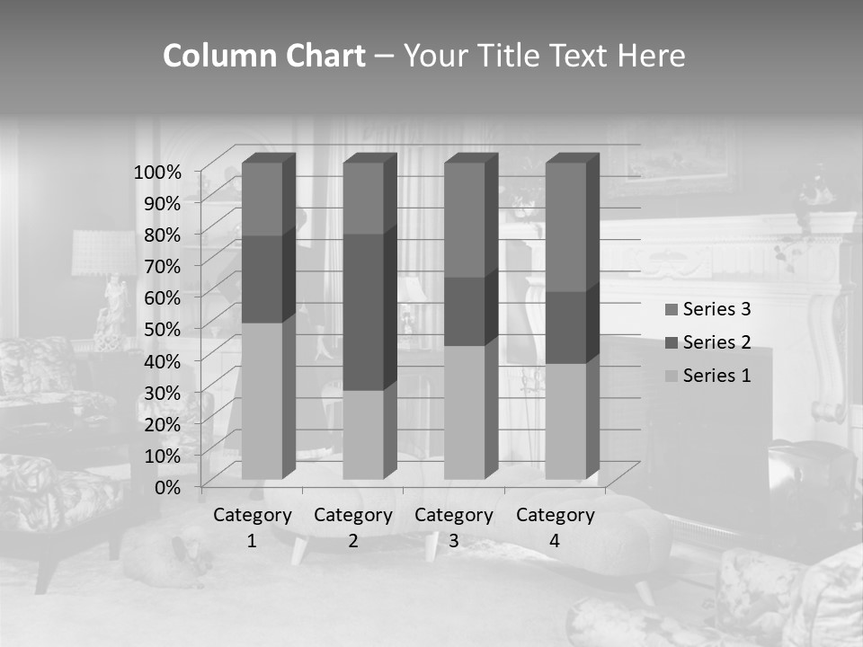 Typical Interior Of 70-80 Years America PowerPoint Template