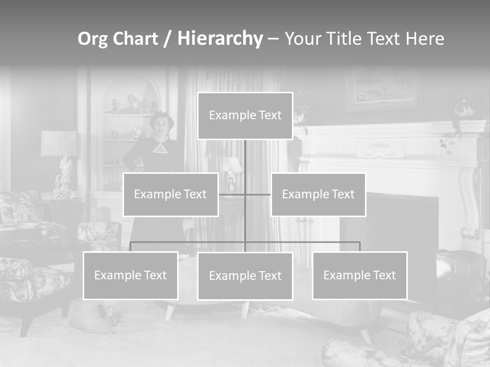 Typical Interior Of 70-80 Years America PowerPoint Template
