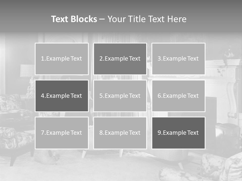 Typical Interior Of 70-80 Years America PowerPoint Template