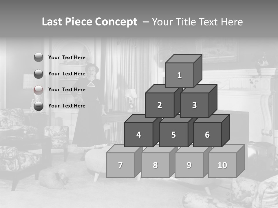 Typical Interior Of 70-80 Years America PowerPoint Template