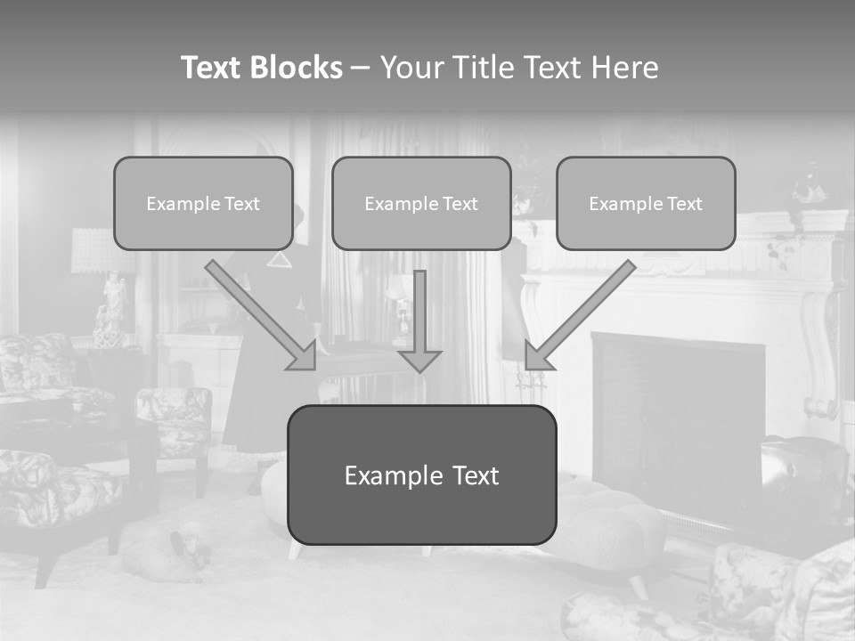 Typical Interior Of 70-80 Years America PowerPoint Template