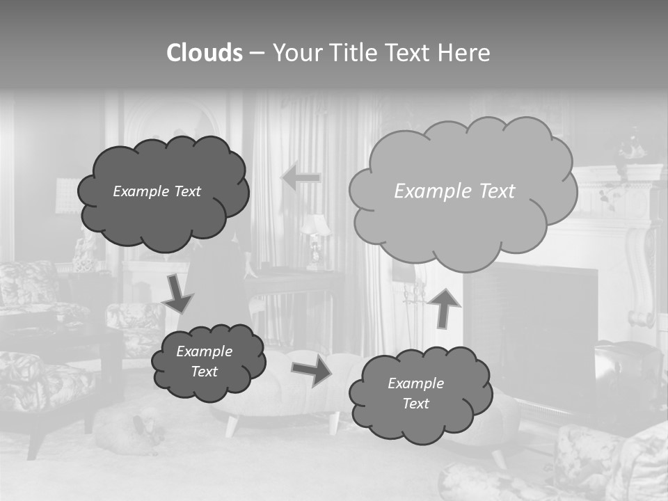 Typical Interior Of 70-80 Years America PowerPoint Template