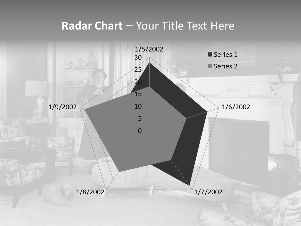 Typical Interior Of 70-80 Years America PowerPoint Template