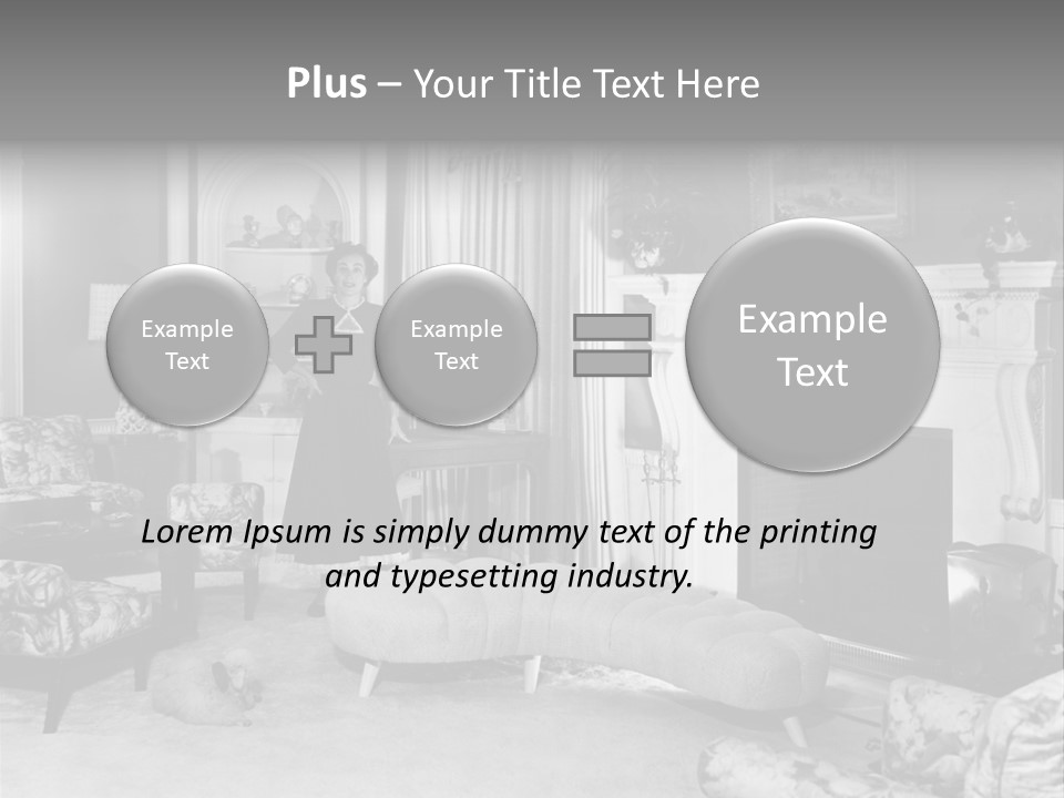 Typical Interior Of 70-80 Years America PowerPoint Template
