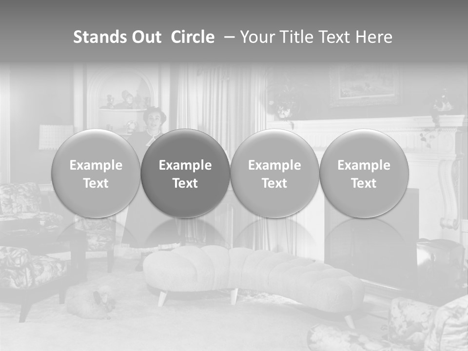 Typical Interior Of 70-80 Years America PowerPoint Template