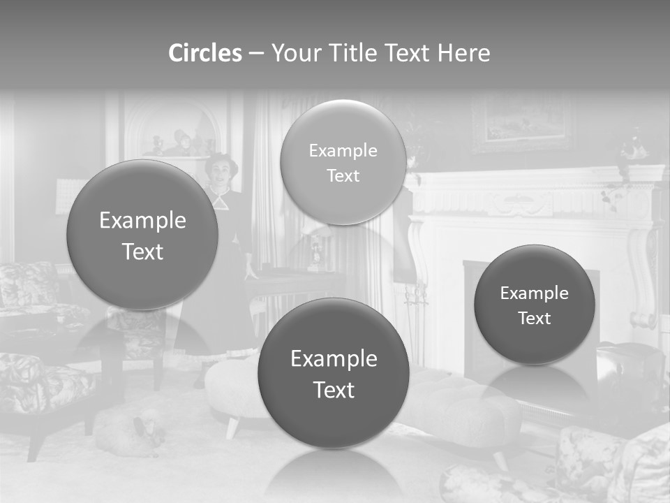 Typical Interior Of 70-80 Years America PowerPoint Template