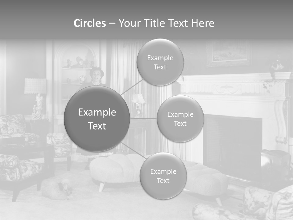 Typical Interior Of 70-80 Years America PowerPoint Template