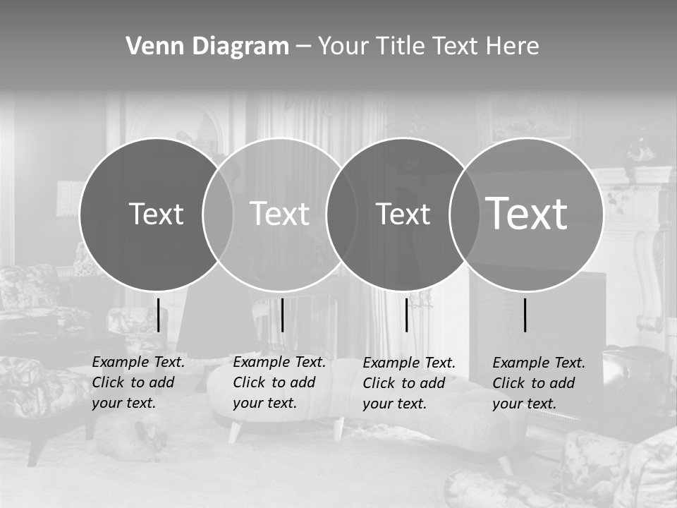 Typical Interior Of 70-80 Years America PowerPoint Template