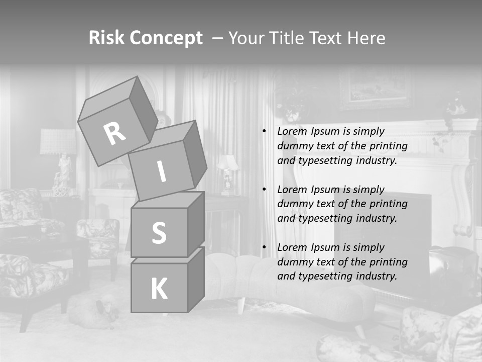 Typical Interior Of 70-80 Years America PowerPoint Template