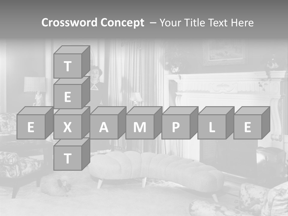 Typical Interior Of 70-80 Years America PowerPoint Template