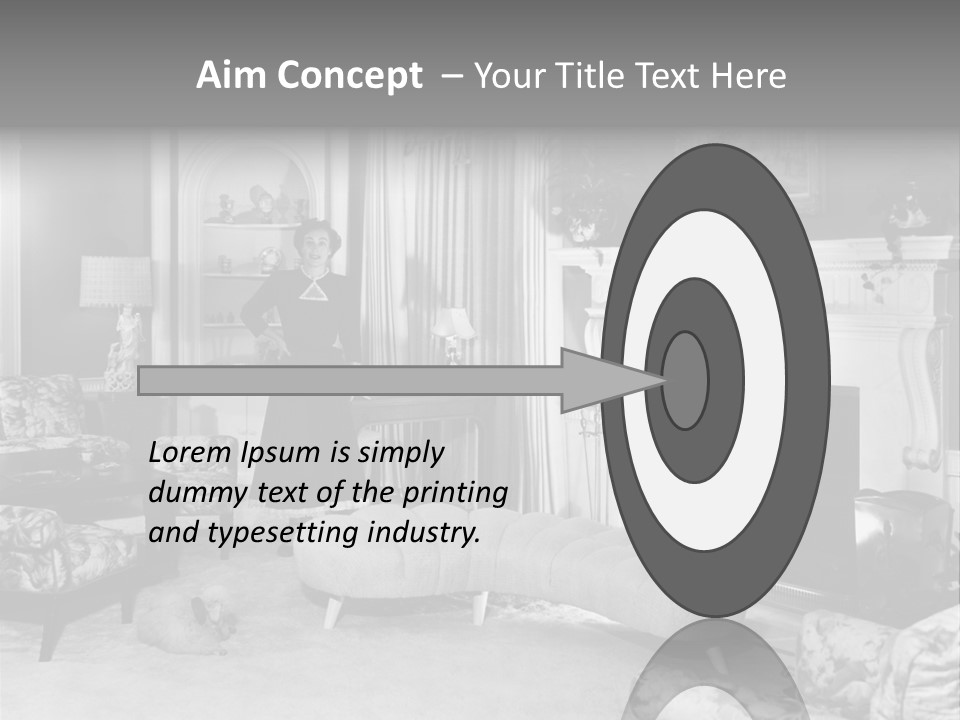 Typical Interior Of 70-80 Years America PowerPoint Template