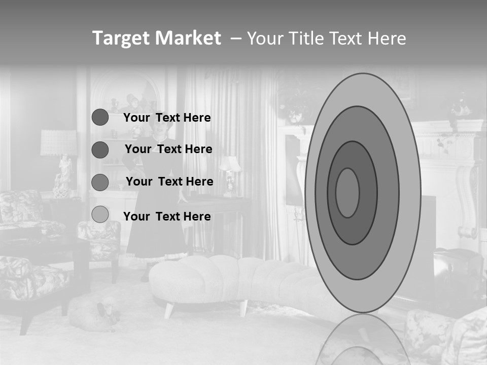 Typical Interior Of 70-80 Years America PowerPoint Template