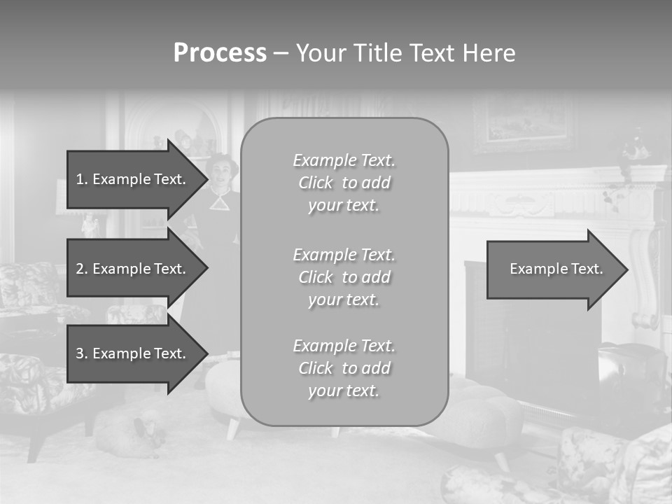 Typical Interior Of 70-80 Years America PowerPoint Template