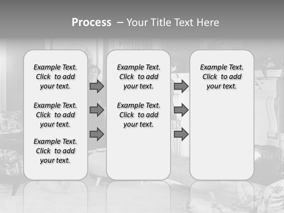 Typical Interior Of 70-80 Years America PowerPoint Template