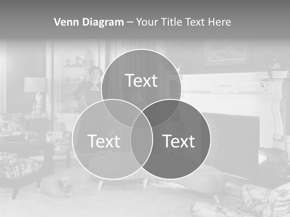 Typical Interior Of 70-80 Years America PowerPoint Template
