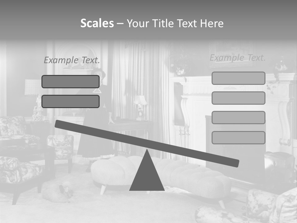 Typical Interior Of 70-80 Years America PowerPoint Template