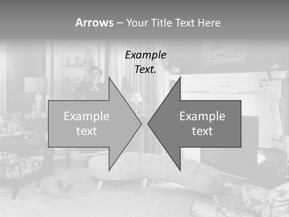 Typical Interior Of 70-80 Years America PowerPoint Template