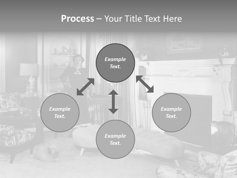 Typical Interior Of 70-80 Years America PowerPoint Template