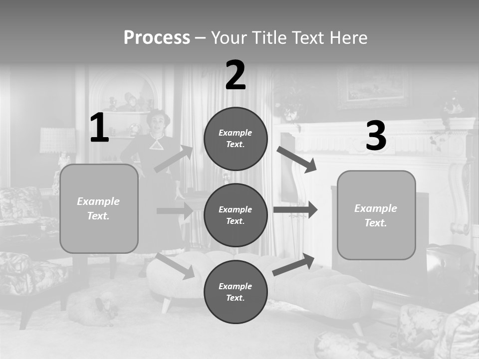 Typical Interior Of 70-80 Years America PowerPoint Template
