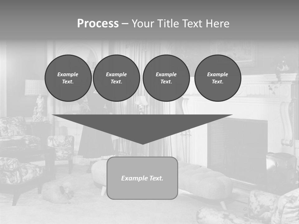 Typical Interior Of 70-80 Years America PowerPoint Template