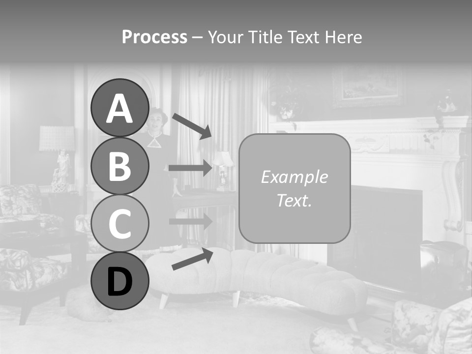 Typical Interior Of 70-80 Years America PowerPoint Template