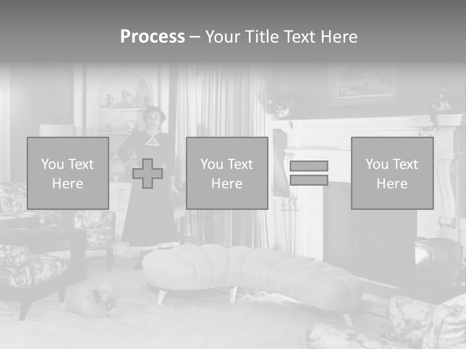 Typical Interior Of 70-80 Years America PowerPoint Template