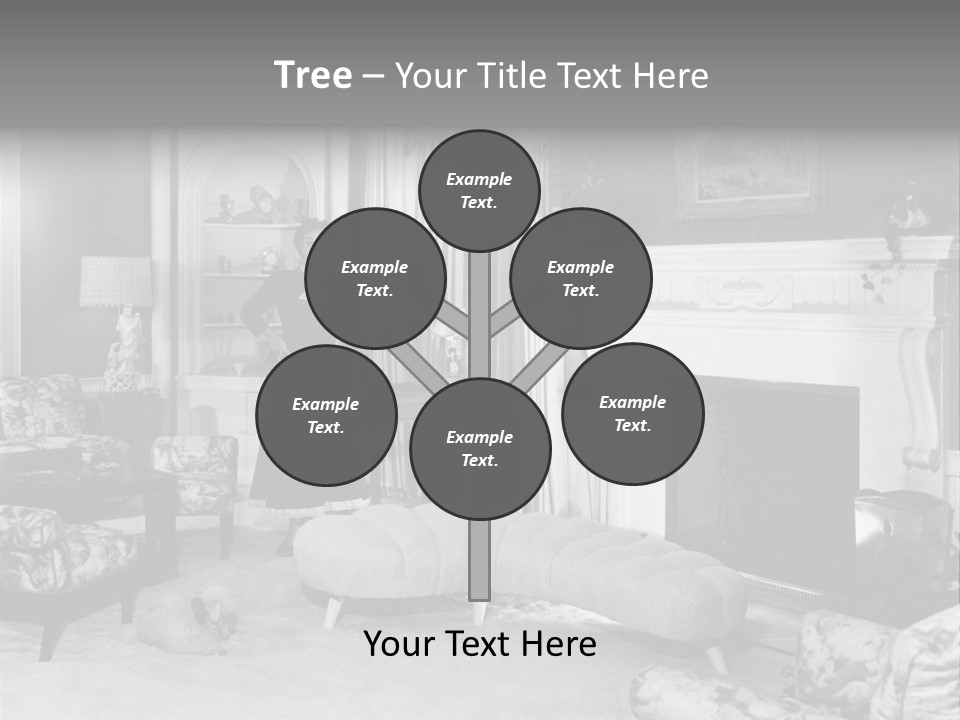 Typical Interior Of 70-80 Years America PowerPoint Template