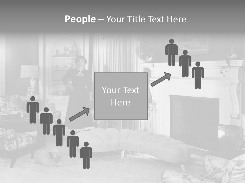 Typical Interior Of 70-80 Years America PowerPoint Template