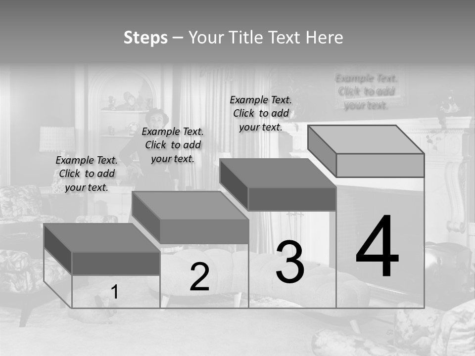 Typical Interior Of 70-80 Years America PowerPoint Template