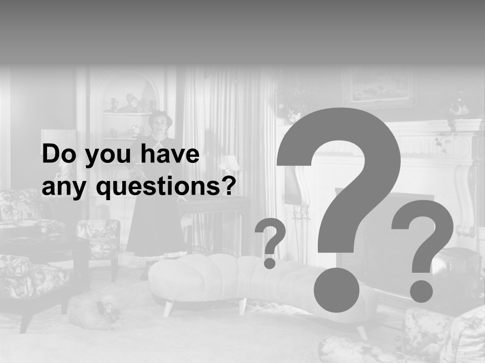 Typical Interior Of 70-80 Years America PowerPoint Template