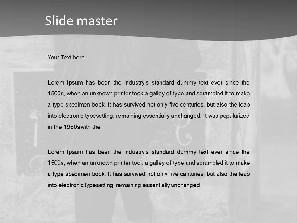 Man Posing '80 20Th Century PowerPoint Template