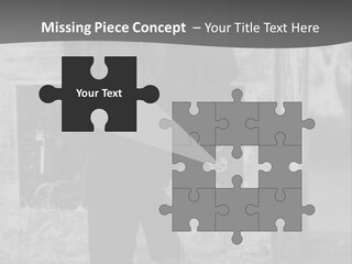 Man Posing '80 20Th Century PowerPoint Template