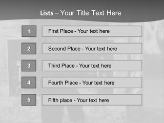 Man Posing '80 20Th Century PowerPoint Template