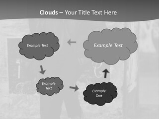 Man Posing '80 20Th Century PowerPoint Template